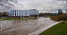 Hochwasser im Fluss Chemnitz